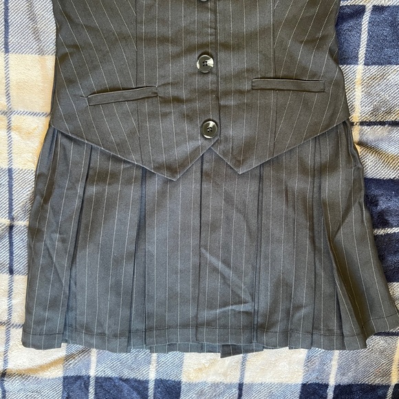 Sincerely Jules Black Pinstripe Vest Mini Dress - Picture 7 of 12